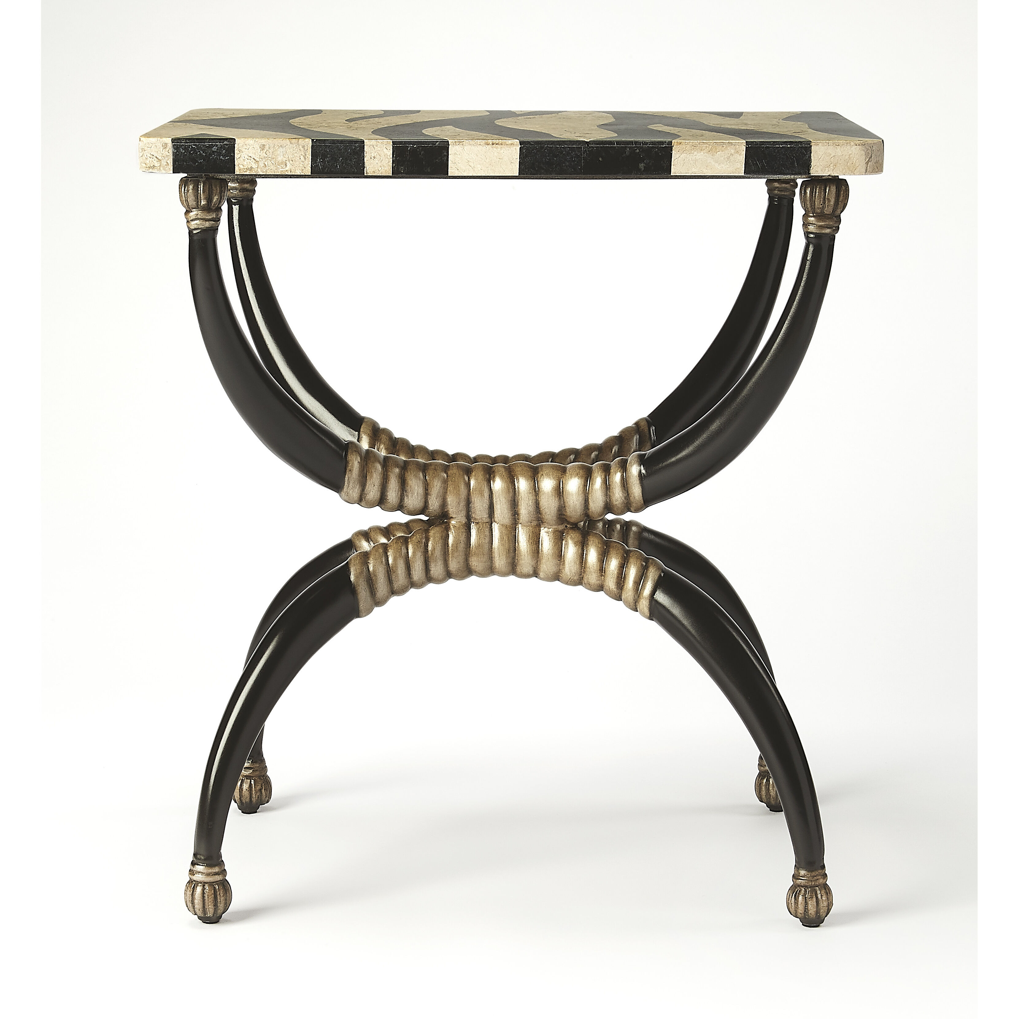 Burundi Rectangular Stone 24 X 22 inch Heritage Accent Table