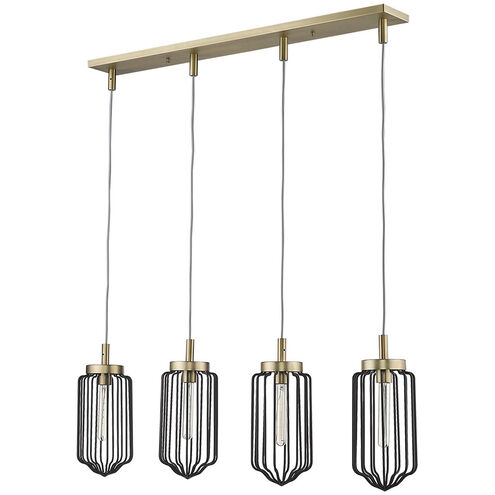 Reece 4 Light 43 inch Aged Brass Island Pendant Ceiling Light