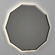 Deca 36 X 36 inch Black LED Lighted Mirror, Vanita by Oxygen