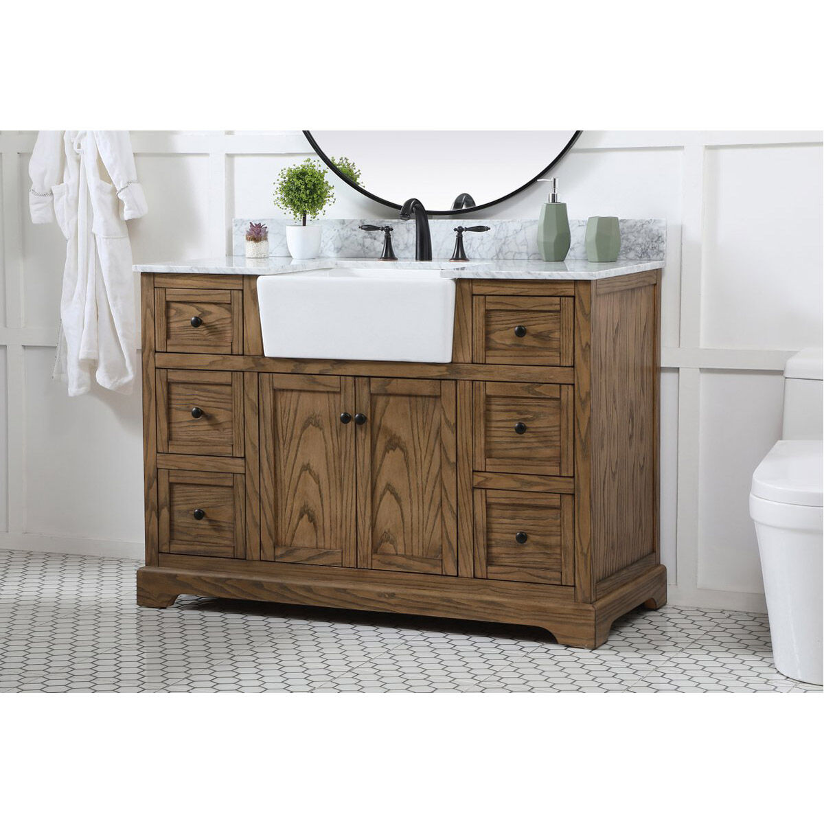 Franklin 48 X 22 X 35 inch Driftwood Bathroom Vanity Cabinet