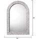 Beverly 36 X 24 inch Mixed Grey and White Mother of Pearl Wall Mirror