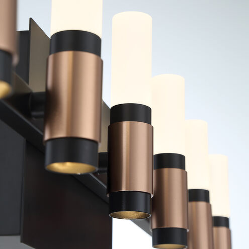 Albany LED 32.25 inch Brass and Black Vanity Light Wall Light