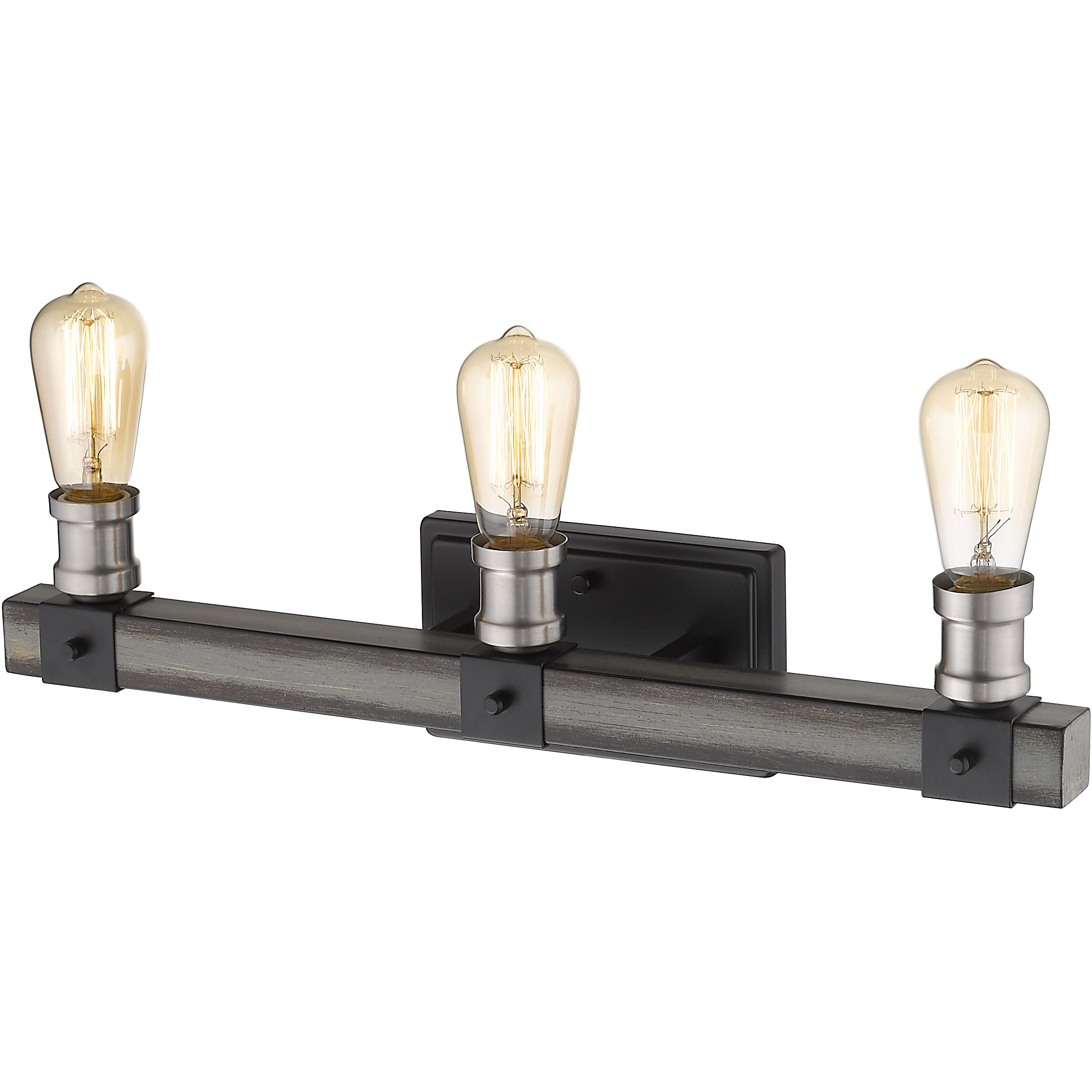 Kirkland 3 Light 22 inch Ashen Barnboard Vanity Wall Light