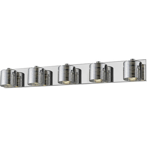 Sempter LED 36.25 inch Chrome Vanity Wall Light in 4.85, Chrome and Crystal