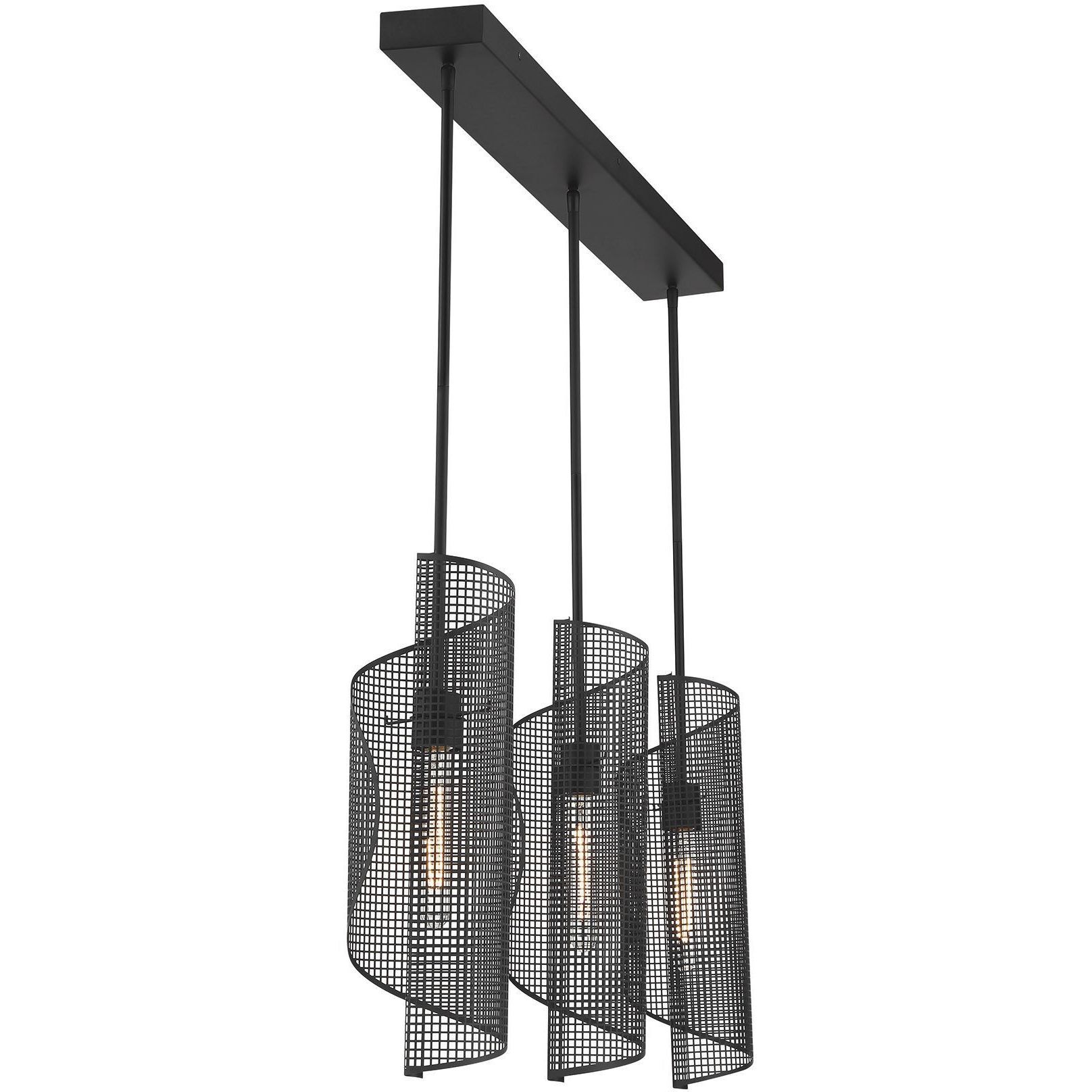 Hillbourne Linear Chandelier Ceiling Light in Matte Black