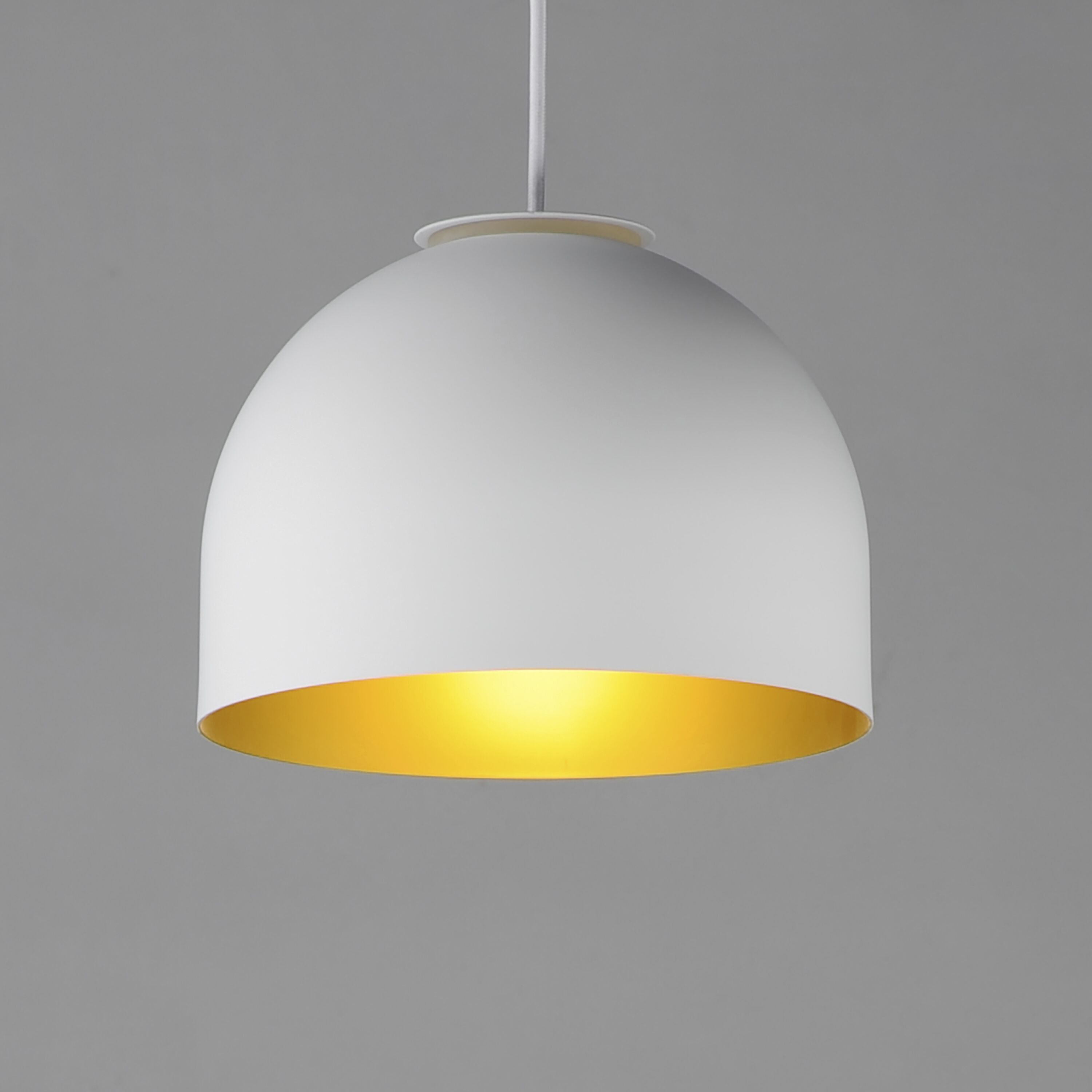 Foster LED 9.75 inch White with Gold Mini Pendant Ceiling Light