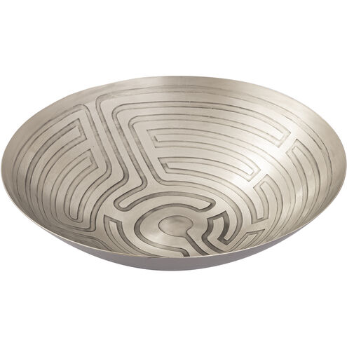 Maze 13 X 3.25 inch Decorative Bowl in Antique Nickel, Set of 3