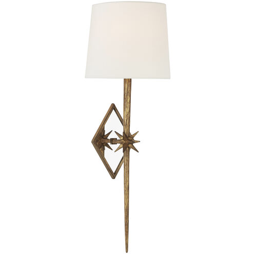 Ian K. Fowler Etoile 2 Light 9.5 inch Gilded Iron Tail Sconce Wall Light in Linen, Large