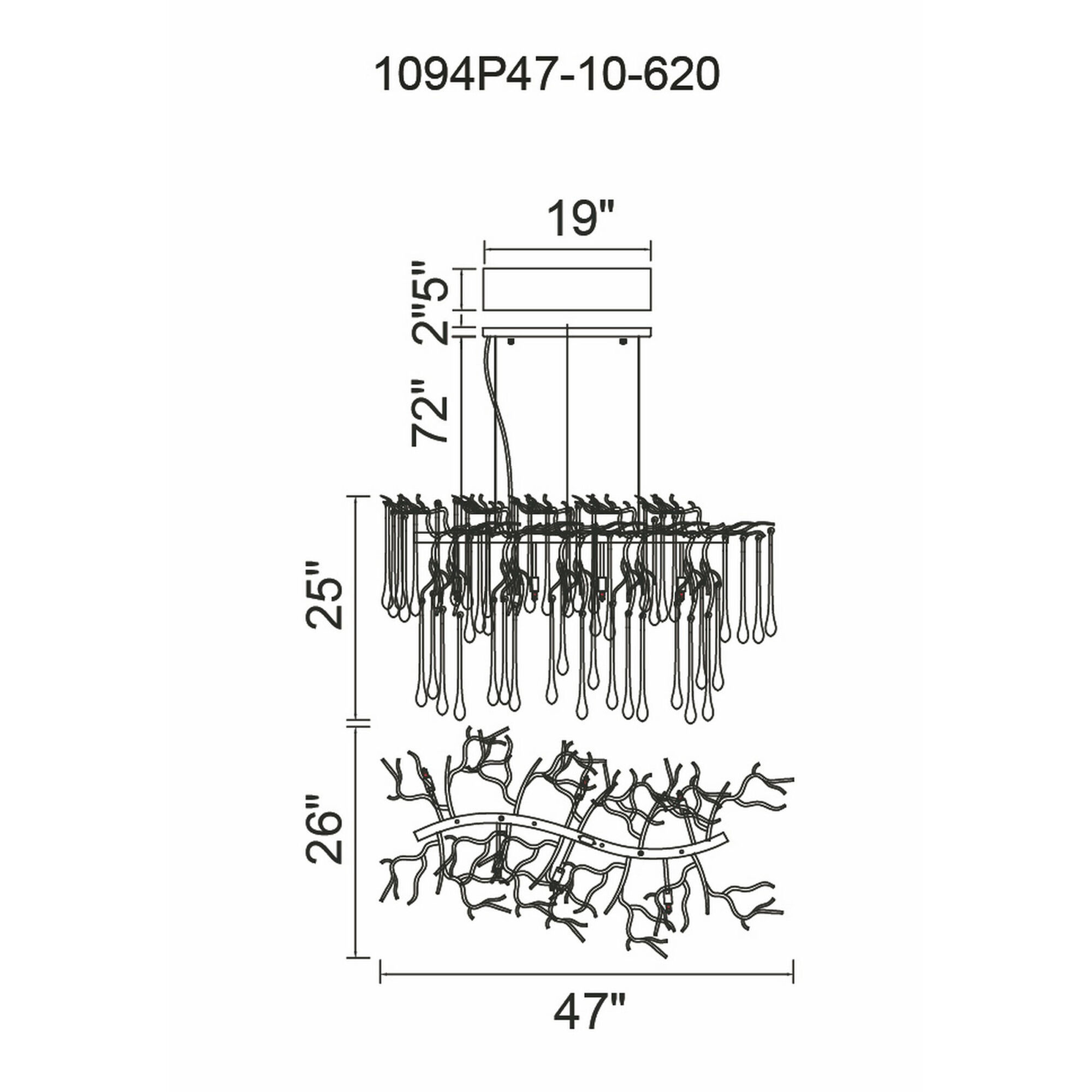 Anita 10 Light 26 inch Gold Leaf Down Chandelier Ceiling Light
