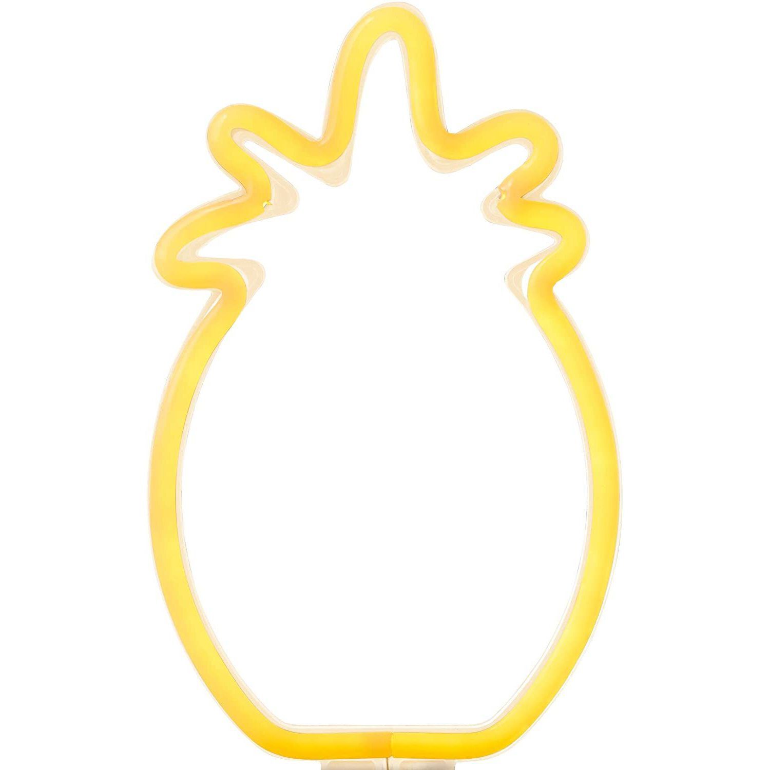 Pineapple 11.75 inch White LED Neon Lamp Portable Light