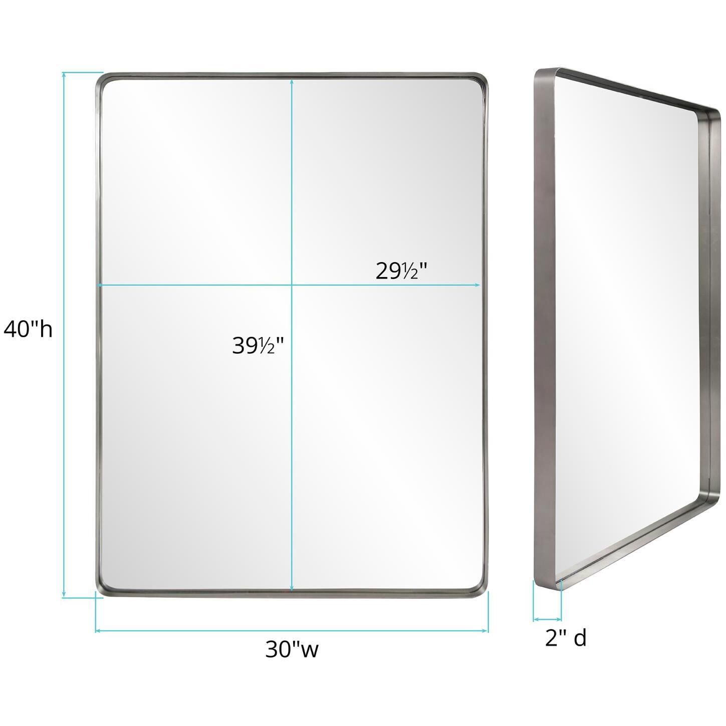 Steele 40 X 30 inch Silver Mirror