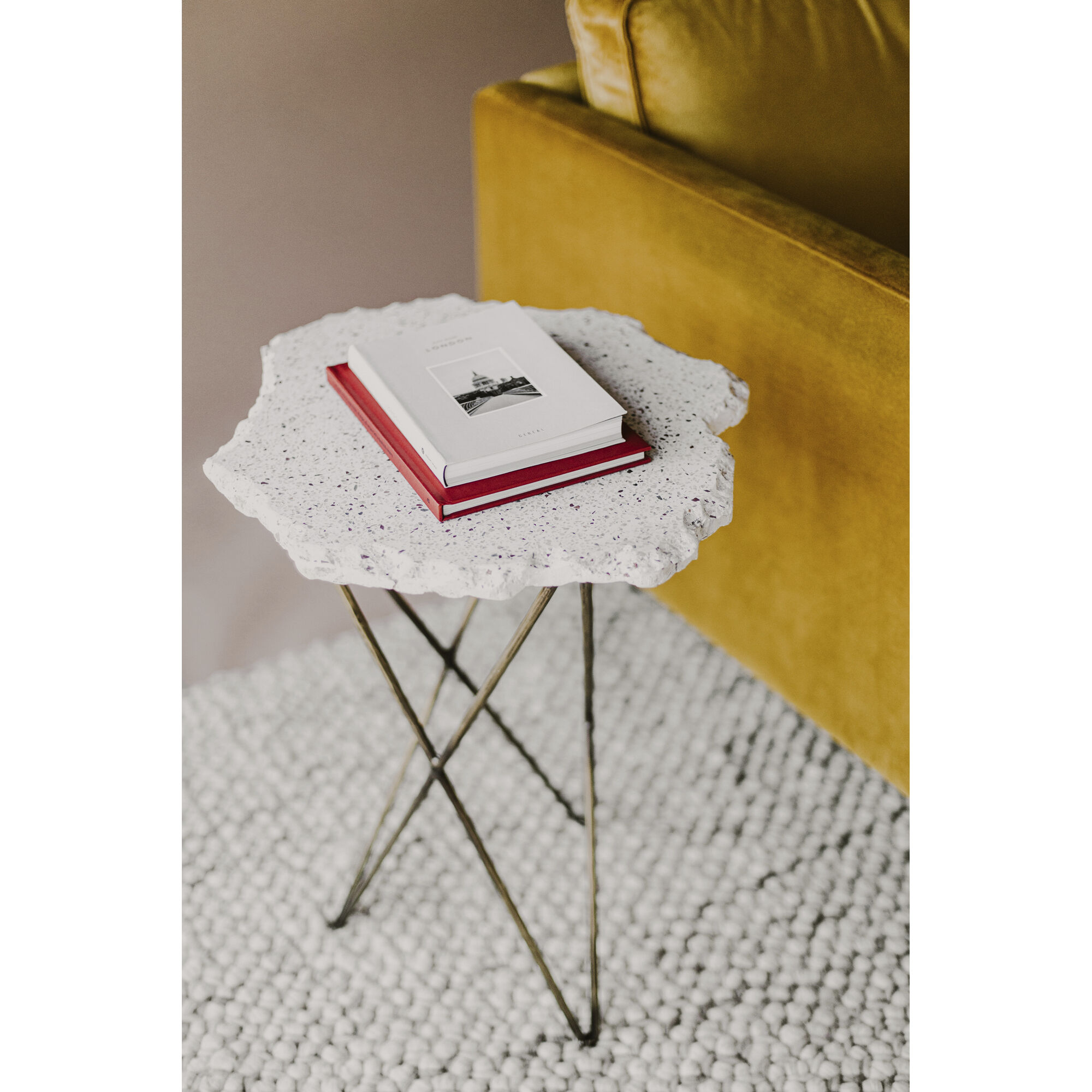 Positano 24 X 19.5 inch White End Table