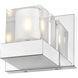 Fallon LED 6 inch Chrome Wall Sconce Wall Light in Clear and Frosted