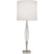 Juno 36.5 inch 150.00 watt Polished Nickel Table Lamp Portable Light in Pearl Dupioni