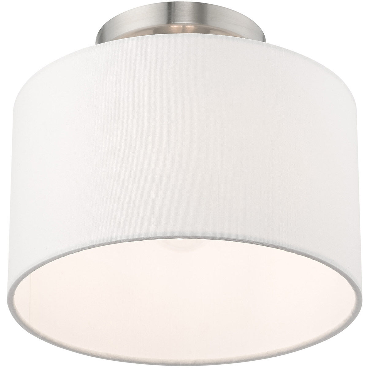 Clark 1 Light 10 inch Brushed Nickel Semi-Flush Mount Ceiling Light