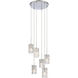 Forma de Crystal 6 Light 17.5 inch Polished Chrome Pendant Ceiling Light
