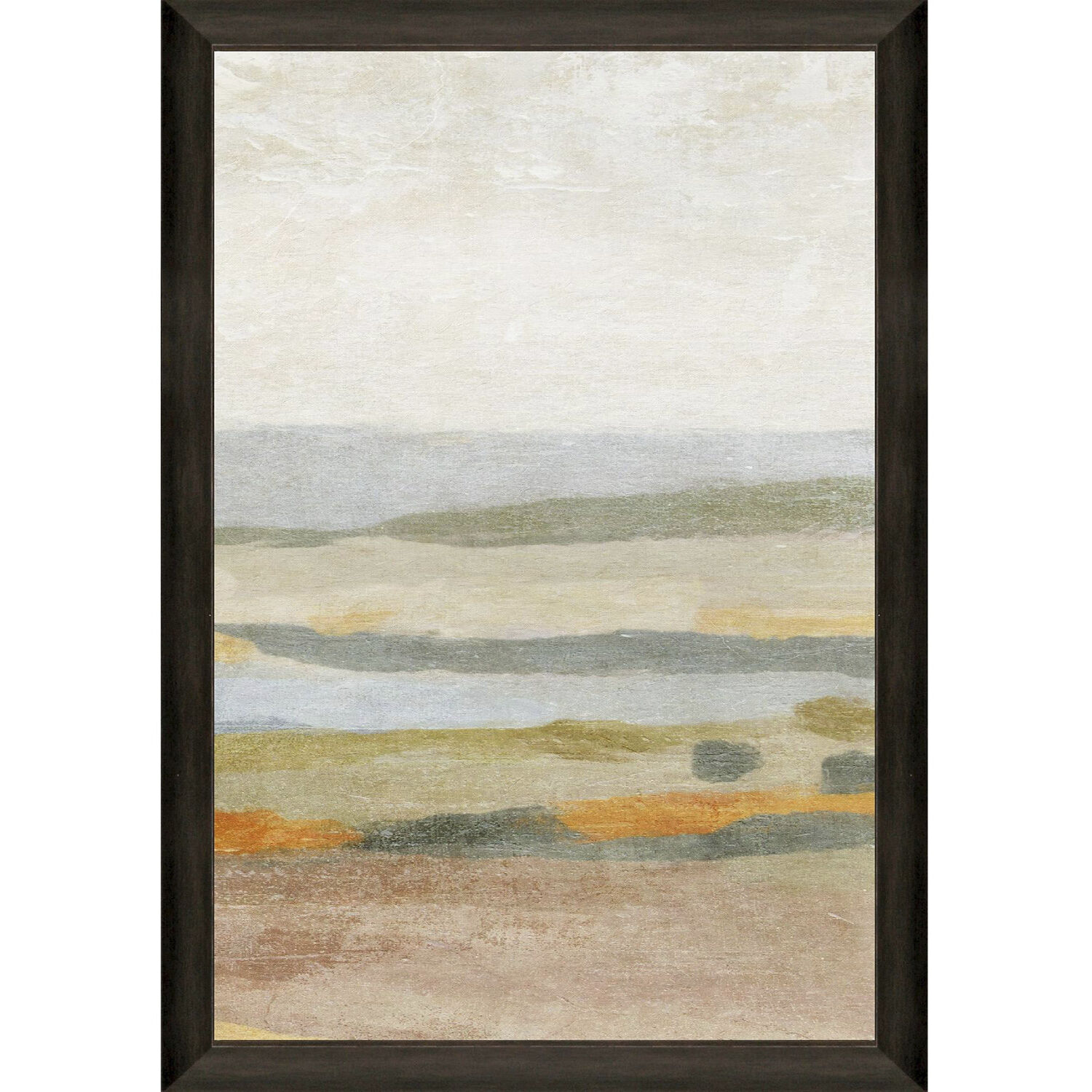 Sonoran Green and Multi and Orange and Rust Framed Art