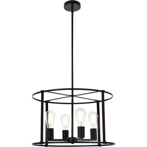 Agnys 4 Light 20 inch Black Pendant Ceiling Light