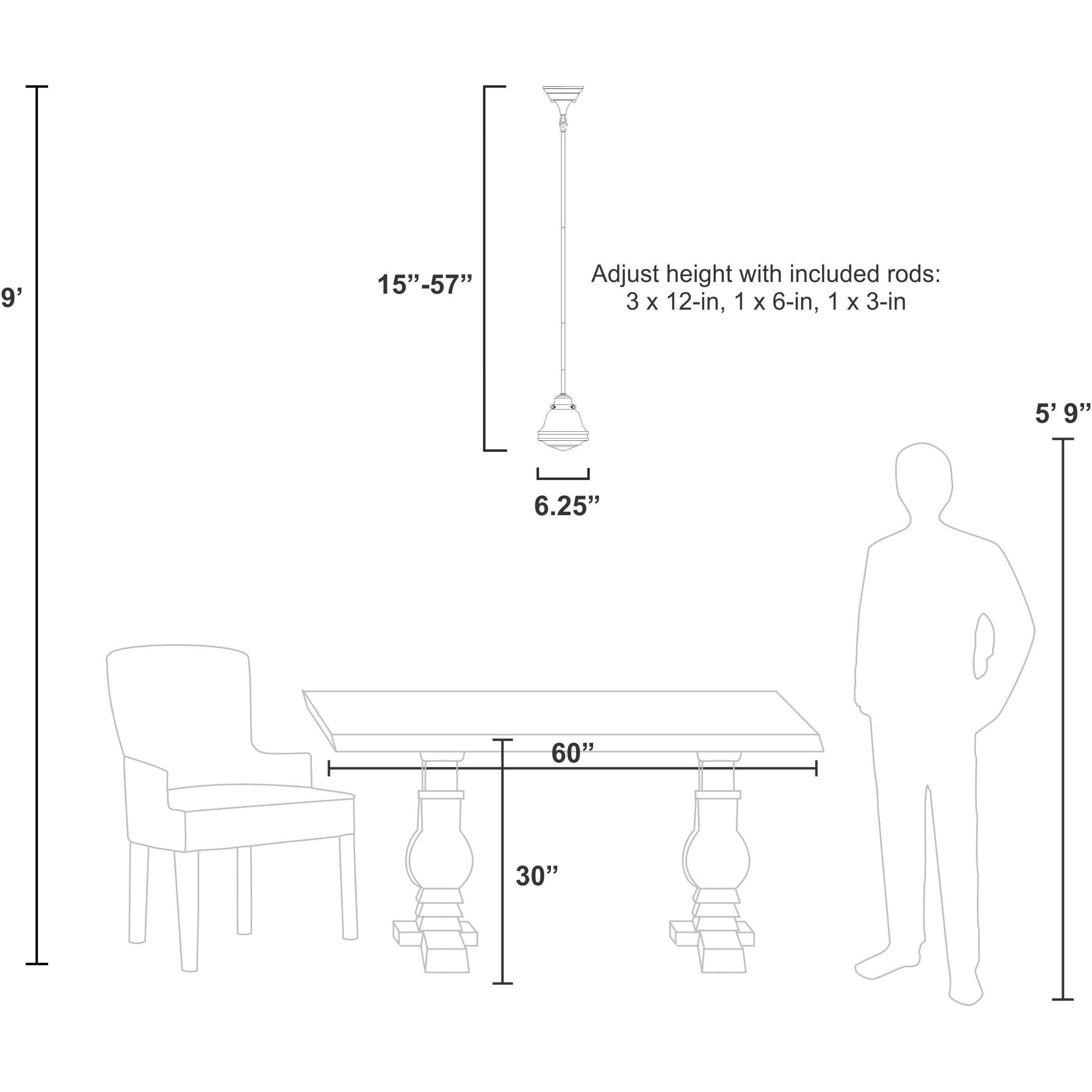 Huntley LED 6.25 inch Oil Rubbed Bronze Mini Pendant Ceiling Light