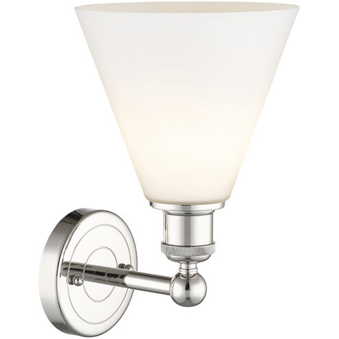 Berkshire Sconce Wall Light in Polished Nickel, Matte White