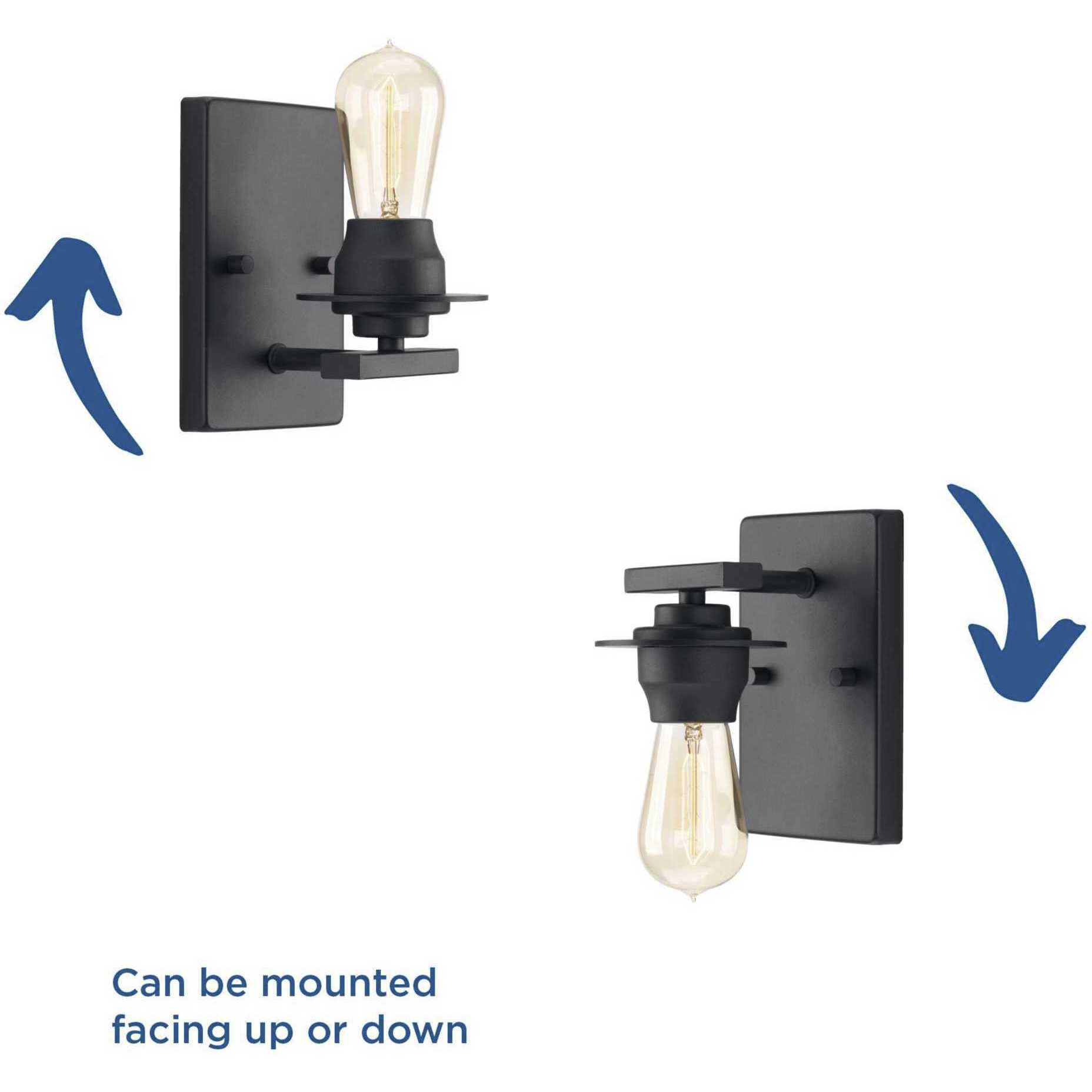 Debut 1 Light 5 inch Graphite Bath Vanity Wall Light, Design Series