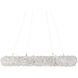 Iconoclast LED 32 inch Contemporary Silver Leaf and Contemporary Silver Chandelier Ceiling Light