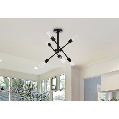 Axel 6 Light 17 inch Black Pendant Ceiling Light
