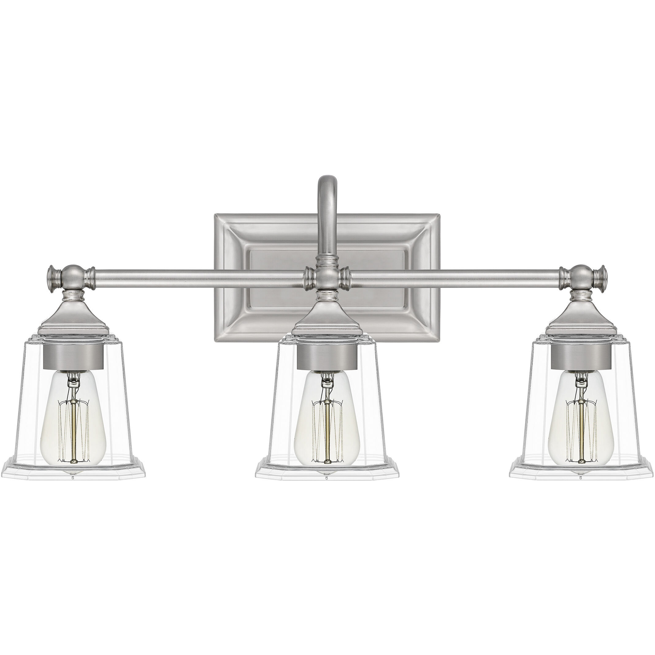 Nicholas 3 Light 22 inch Brushed Nickel Bath Light Wall Light