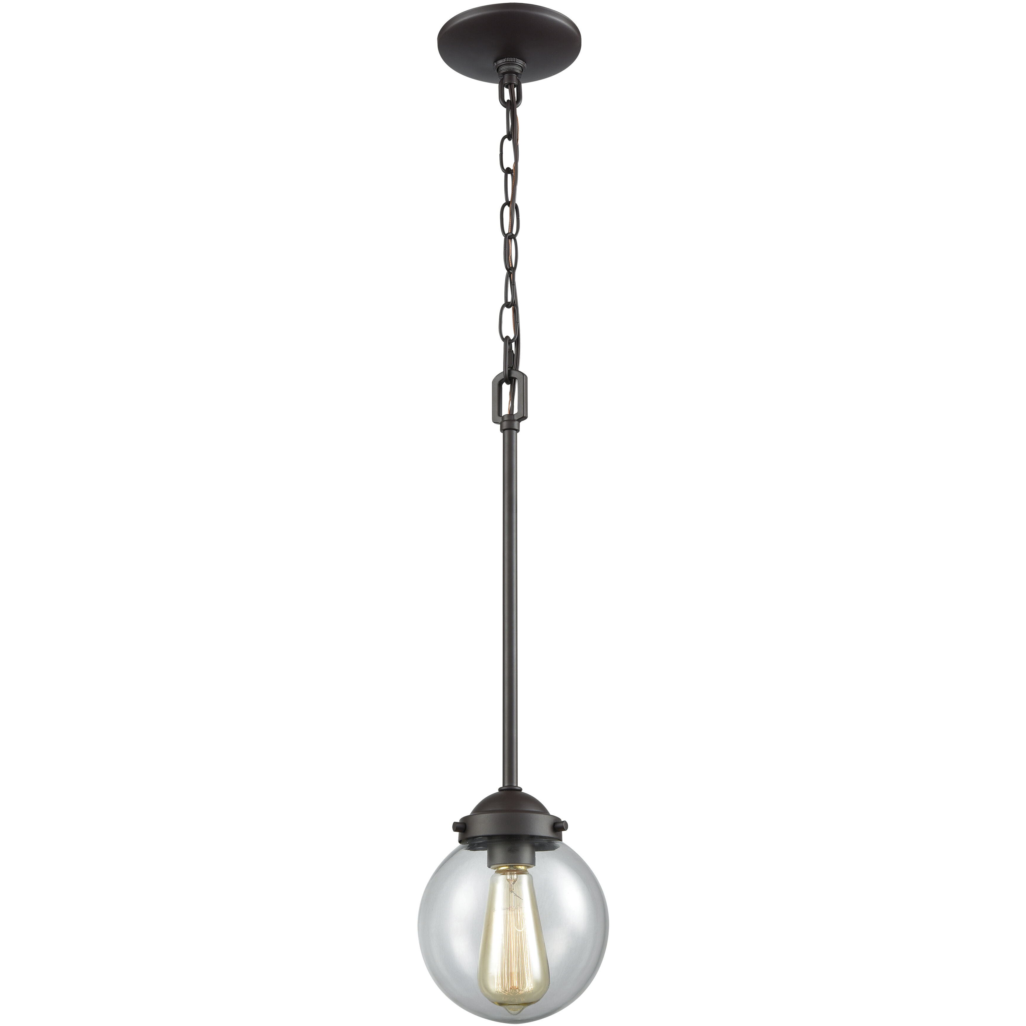 Beckett 1 Light 6 inch Oil Rubbed Bronze Mini Pendant Ceiling Light