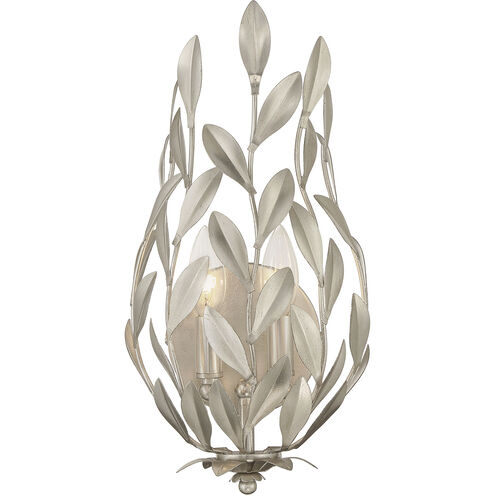 Broche Wall Sconce Wall Light in Antique Silver