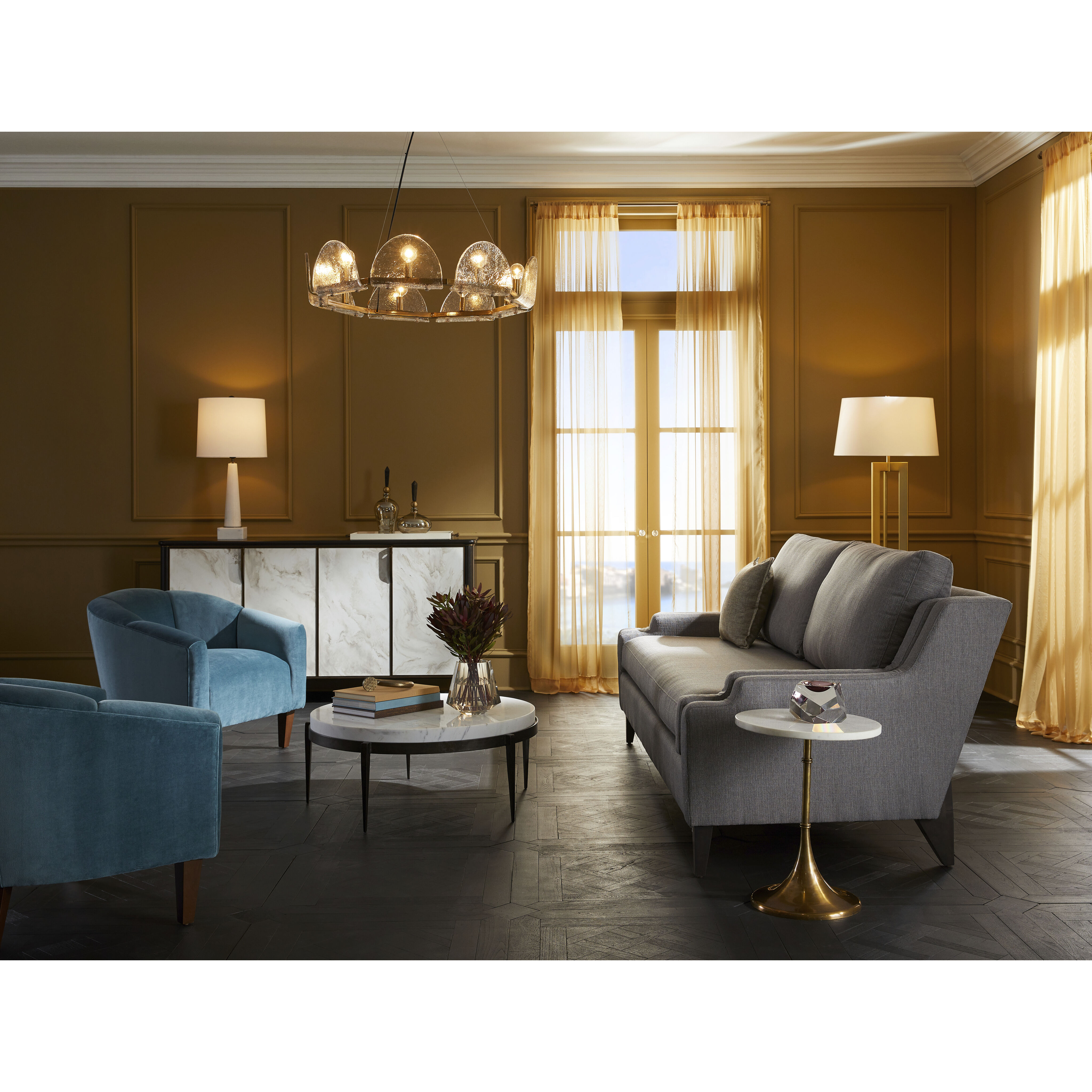 Newman 65.5 inch 150 watt Antique Brass Floor Lamp Portable Light