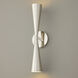 Levi 2 Light 5 inch Polished Nickel Sconce Wall Light