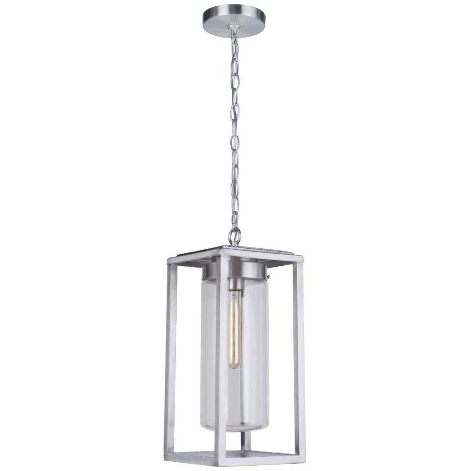 Neo 1 Light 8 inch Satin Aluminum Outdoor Pendant