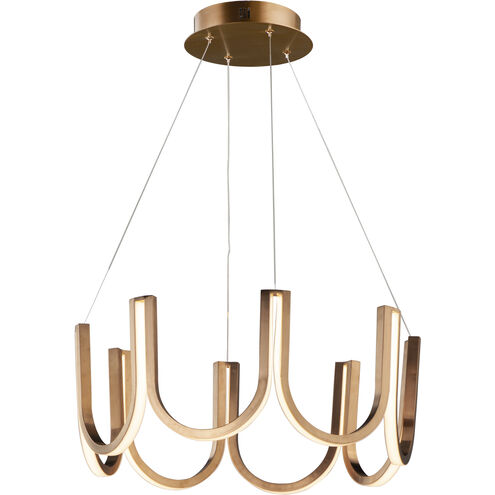 You LED 26.25 inch Brushed Champagne Single Pendant Ceiling Light