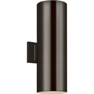 Outdoor Cylinders 2 Light 18.25 inch Bronze Outdoor Wall Lantern
