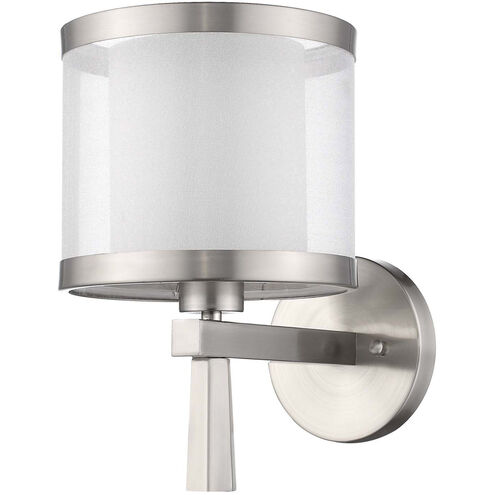 Lux 1 Light 8 inch Brushed Nickel Wall Sconce Wall Light