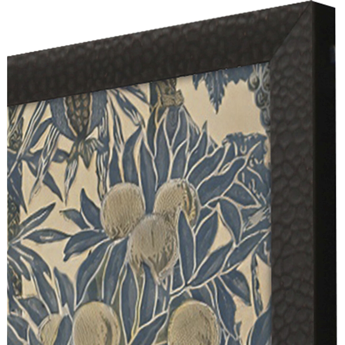 Exotic Elegance Blue and Beige and Brown and Multi Framed Art