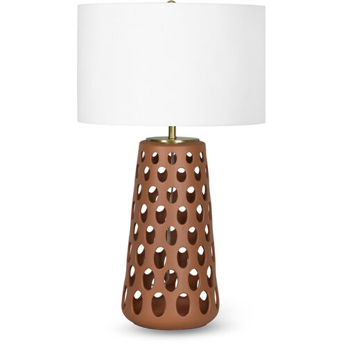 Kelvin 27.5 inch 150.00 watt Terra Cotta Table Lamp Portable Light