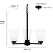 Strayhan 3 Light 18 inch Matte Black Chandelier Ceiling Light