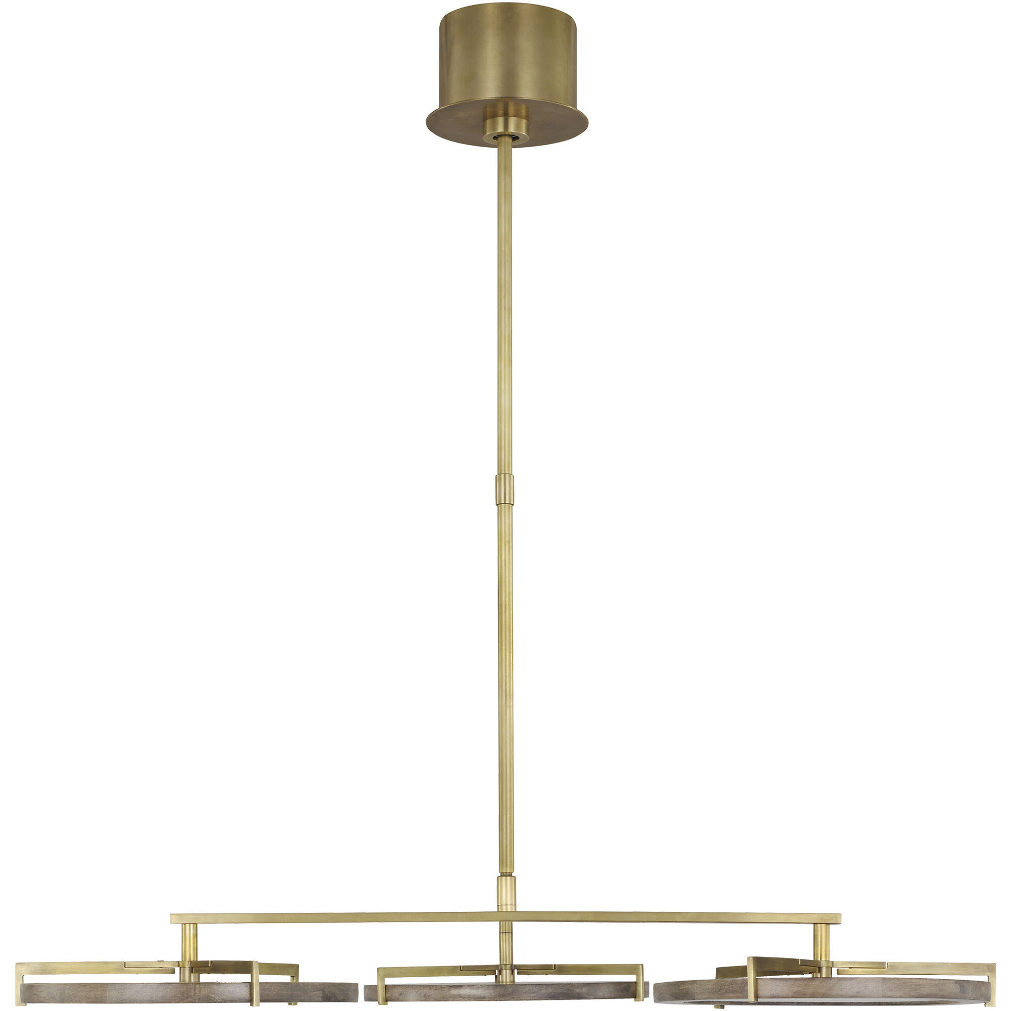 Clodagh Shuffle LED 26.9 inch Natural Brass Chandelier Ceiling Light