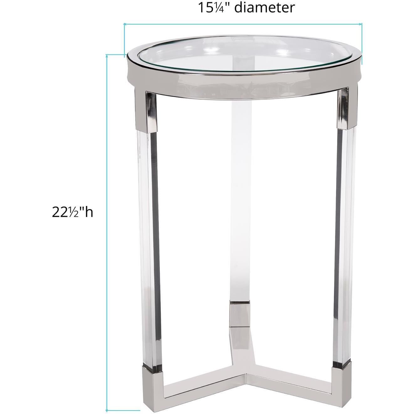 Carter 23.25 X 15.5 inch Silver Side Table
