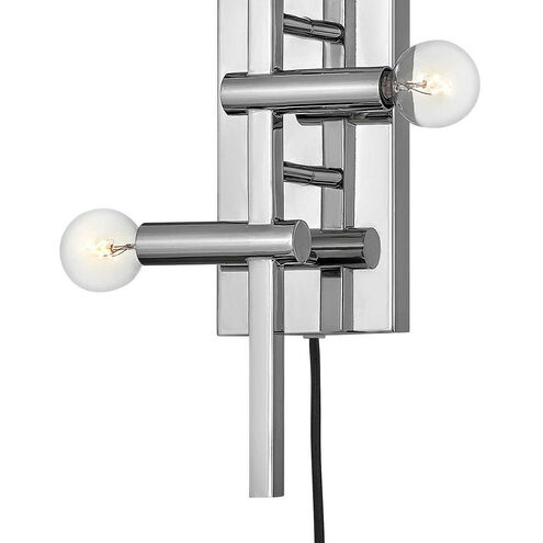 Kinzie LED 6 inch Polished Nickel ADA Indoor Wall Sconce Wall Light, Plug-in