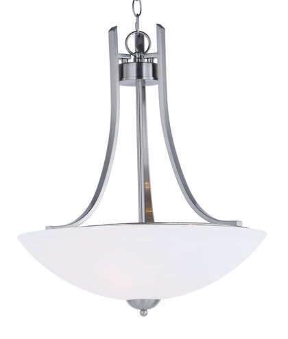 Taylor 3 Light 19.5 inch Satin Nickel Invert Bowl Pendant Ceiling Light