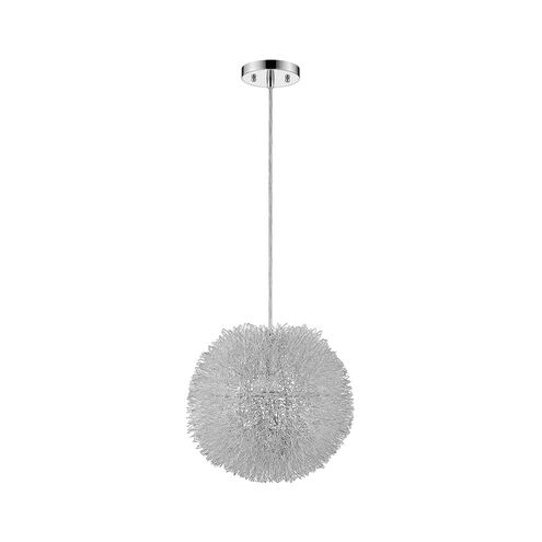 Luminary 1 Light 15 inch Metallic Silver Pendant Ceiling Light