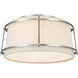 Carrier and Company Callaway LED 12.5 inch Polished Nickel Flush Mount Ceiling Light, Small