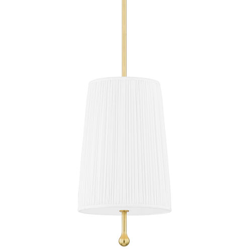 Adeline 1 Light 9.75 inch Aged Brass Pendant Ceiling Light