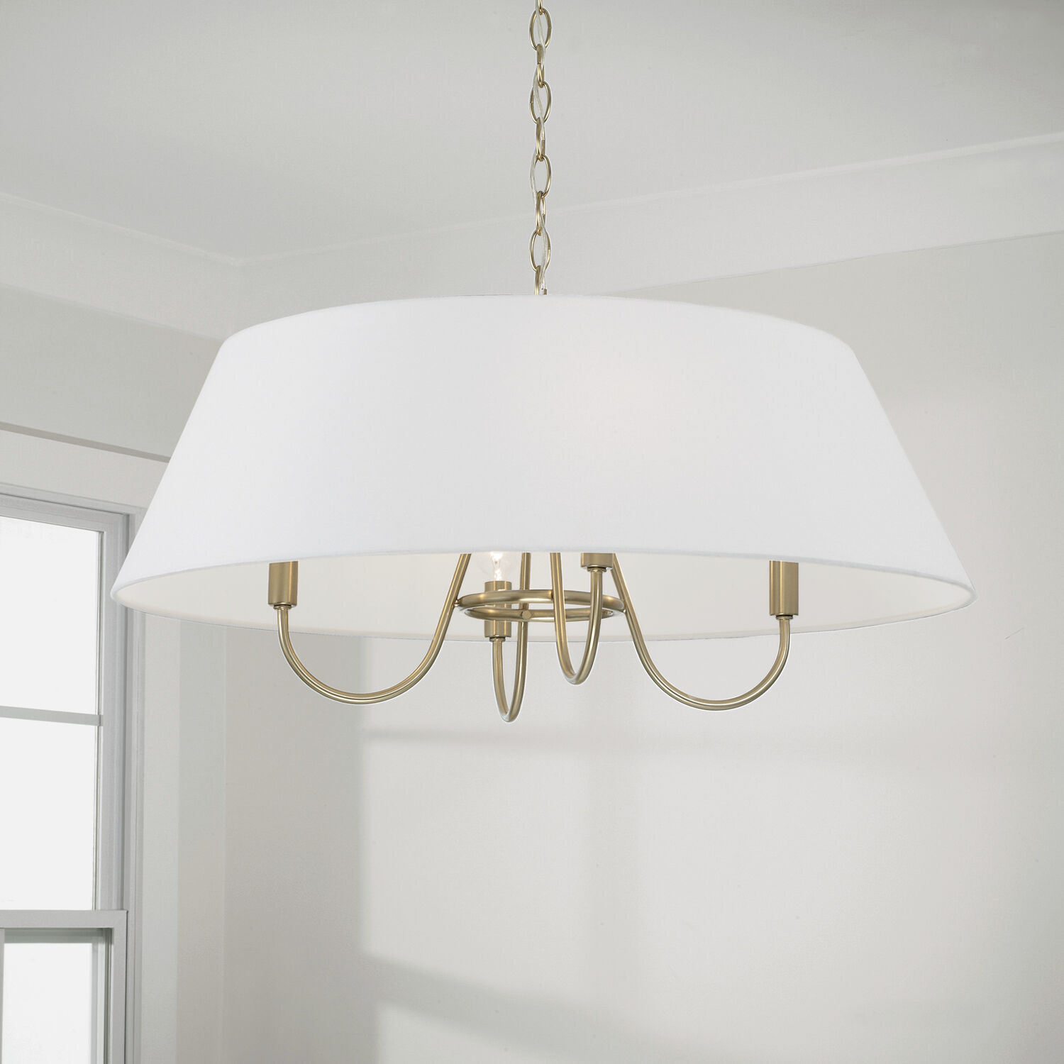 Julia 4 Light 28.5 inch Matte Brass Pendant Ceiling Light