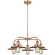 Ballston Urban 5 Light 26 inch Antique Copper Chandelier Ceiling Light