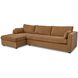 Burrow VV Ginger Sleeper Sectional With Storage Chaise in Left, Brown, Left