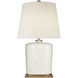 Thomas O'Brien Mimi 27.5 inch 60 watt Tea Stain Crackle Table Lamp Portable Light in Linen